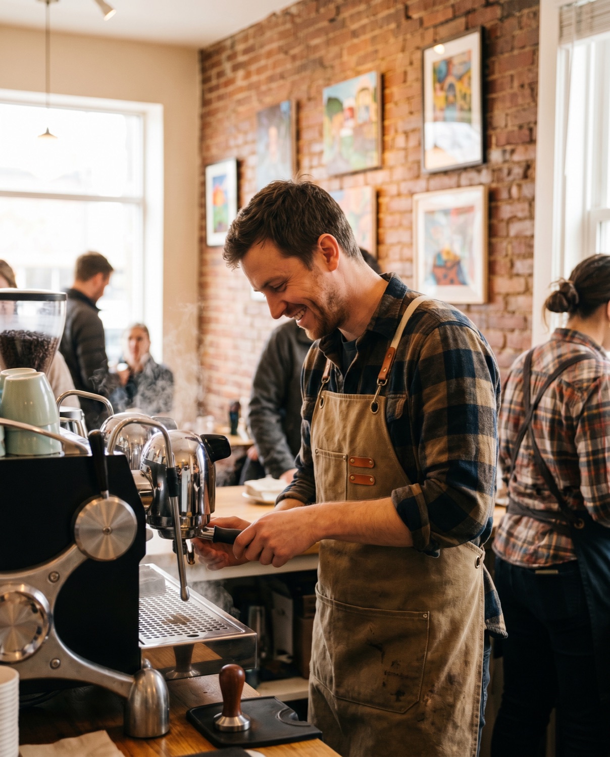 Behind the counter at Our Place Coffeehouse